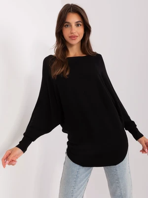 Black Women's Oversize Bat Sweater