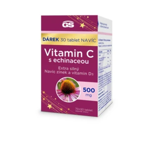 GS Vitamin C500 s echinaceou, 70+30 tablet NAVÍC, dárkové balení 2024