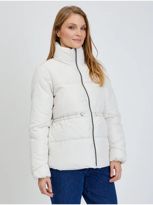 Beige quilted jacket JDY Luna - Women