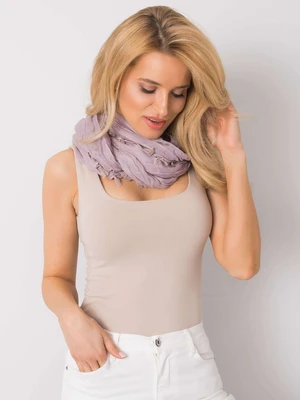 Light purple women's scarf with fringe