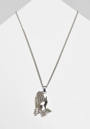 Silver Pray Hands Necklace