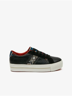 Women's Black Sneakers on the Desigual Street Ethnic platform - Women