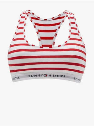 Bielo-červená dámska pruhovaná podprsenka Tommy Hilfiger Underwear