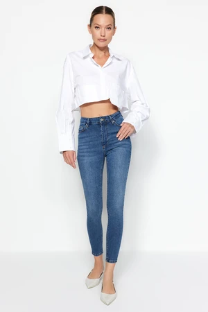 Trendyol Blue High Waist Skinny Jeans