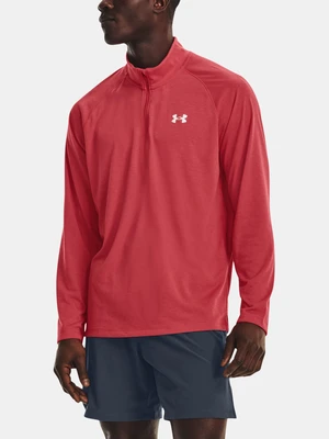 Under Armour T-Shirt UA STREAKER HALF ZIP-RED - Men