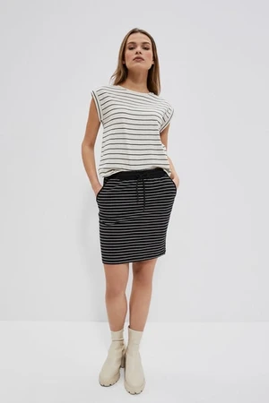 Cotton skirt with stripes