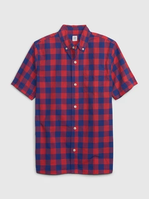 Blue-red boys' plaid shirt GAP