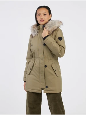 Khaki dámská parka ONLY Iris - Dámské