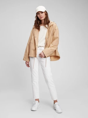 Beige women's lightweight hooded jacket GAP