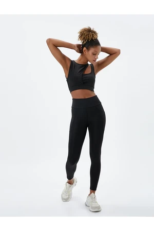 Koton Basic Sports Leggings with Stitching Detail.