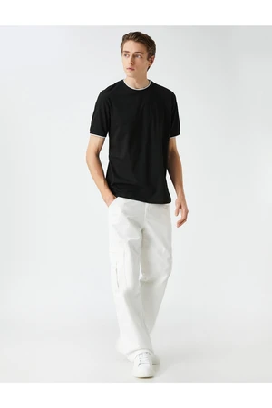 Koton Basic Cotton T-Shirt. Crew Neck Short Sleeved.