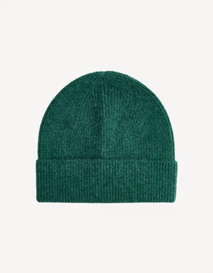 Green men's winter hat Celio Viribean