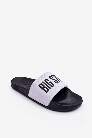 Men's Big Star Flip-Flops White and Black