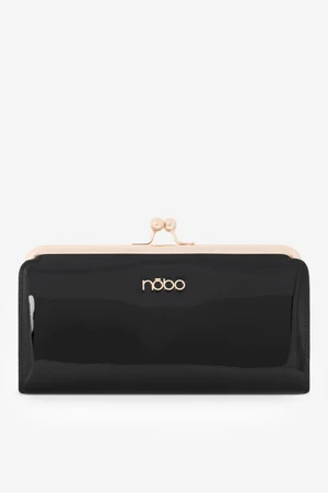 Nobo Large Women's Patent Wallet Black