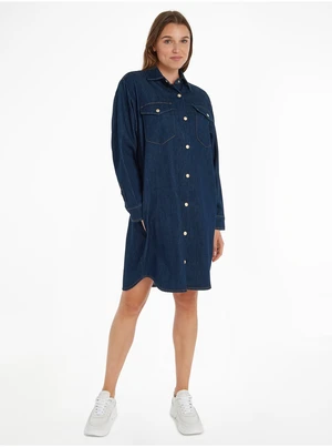 Dark blue women's denim dress Tommy Hilfiger - Women