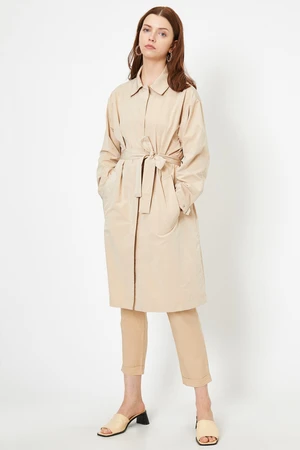 Koton Women's Beige Trench Coat