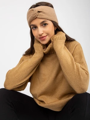 Loose camel sweater with high turtleneck RUE PARIS