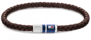 Tommy Hilfiger Hnedý kožený náramok s oceľovým zapínaním 2790295