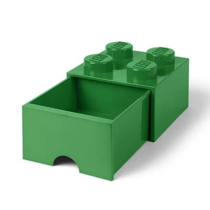 LEGO® úložný box 4 so šuplíkom 25 x 25 x 18 cm Tmavozelená