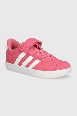 Dětské semišové sneakers boty adidas VL COURT 3.0 EL C růžová barva, IH4954