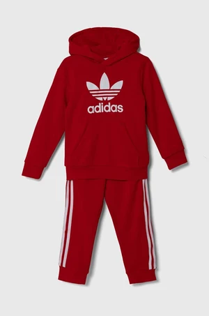 Dětská tepláková souprava adidas Originals HOODIE SET červená barva, IY4787