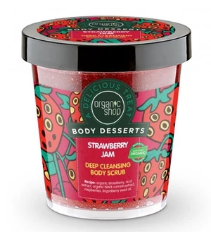 NATURA SIBERICA Organic Shop - Jahodový džem - Telový peeling 450 ml