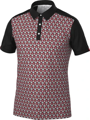 Galvin Green Mio Mens Breathable Short Sleeve Shirt Red/Black M Polo-Shirt