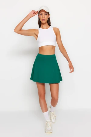 Trendyol Dark Green 2 Layers Sports Shorts Tennis Skirt