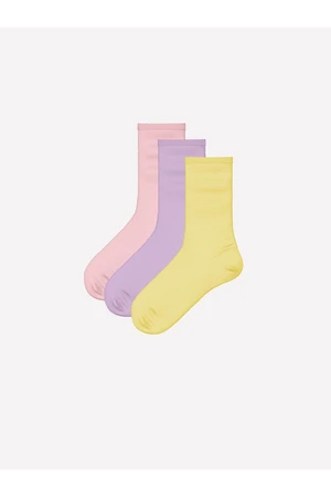 LC Waikiki Lcw Women's Plain Socks 3 Pack