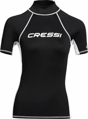 Cressi Rash Guard Lady Short Sleeve Cămaşă Black/White M