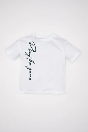 DEFACTO Baby Boy Crew Neck Printed Short Sleeve T-Shirt