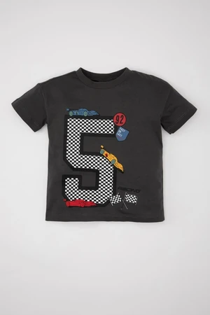 DEFACTO Baby Boy Vehicle Printed Short Sleeve T-Shirt