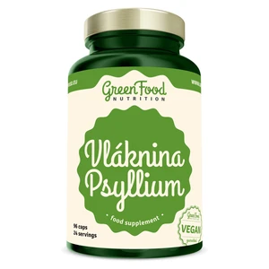 GREENFOOD NUTRITION Vláknina psyllium 96 kapsúl