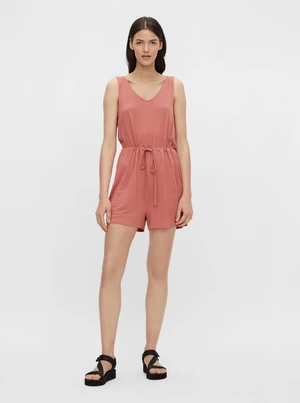 Pink Short Jumpsuit with Ties Pieces Neora - Women