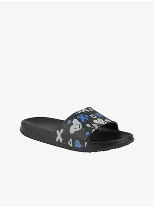 Black Kids Patterned Slippers Coqui Tora - Boys