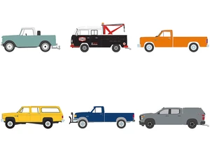 "Blue Collar Collection" Set of 6 pieces Series 13 1/64 Diecast Model Cars by Greenlight