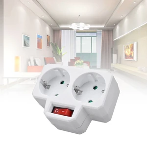 EU Standard 250V 16A Double Conversion Socket with Power Adapter Socket DropShip