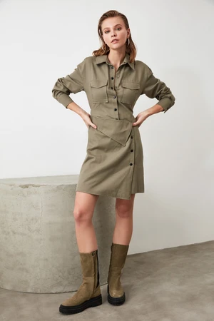 Trendyol Khaki Shirt Dress