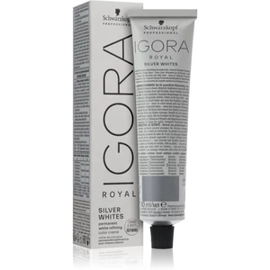 Schwarzkopf Professional IGORA Royal Absolutes SilverWhite tónujúca denná-permanentná farba na vlasy pre strieborné a biele vlasy odtieň Silver 60 ml