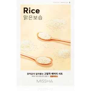 Missha Airy Fit Rice plátenná maska s čistiacim a osviežujúcim účinkom 19 g