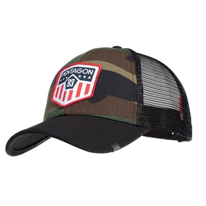 Kšiltovka Era Trucker US Flag PENTAGON® - US woodland (Barva: US woodland)