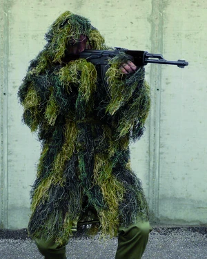 Maskovací parka Ghillie ANTI FIRE s kapucí Mil-Tec® - woodland