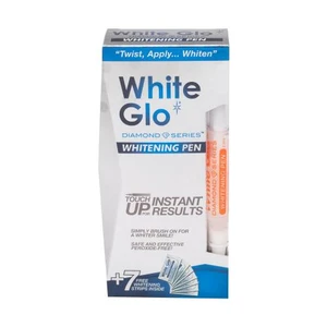 White Glo Diamond Series Whitening Pen dárková kazeta bělicí pero 2,5 ml + bělicí pásky na zuby 7 ks unisex poškozená krabička