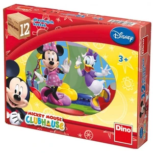 Dino Disney Dřevěné kostky Mickeyho klubík 12 ks