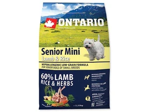 ONTARIO dog SENIOR MINI lamb - 6,5kg