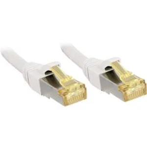 Síťový kabel RJ45 LINDY 47325, CAT 6a (surový kabel CAT 7) , S/FTP, 3.00 m, bílá