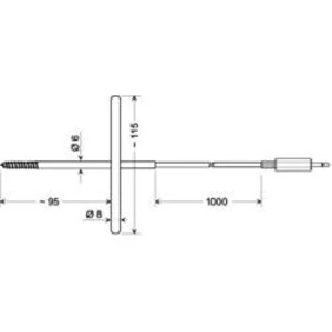 Sonda do ledu Greisinger GGF 175 603451, -70 do 200 °C, 95 mm, typ senzoru=Pt1000, Kalibrováno dlebez certifikátu