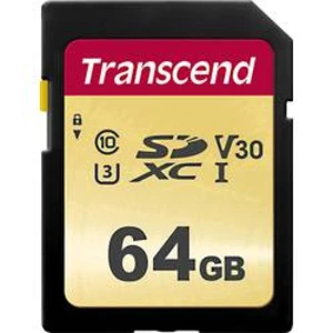 Paměťová karta SDXC, 64 GB, Transcend Premium 500S TS64GSDC500S, Class 10, UHS-I, UHS-Class 3, v30 Video Speed Class