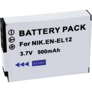 Náhradní baterie pro kamery Conrad Energy EN-EL12, 3,7 V, 650 mAh