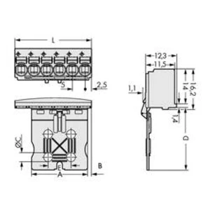 Konektor do DPS WAGO 2092-1110/002-000, 50.00 mm, pólů 10, rozteč 5 mm, 50 ks